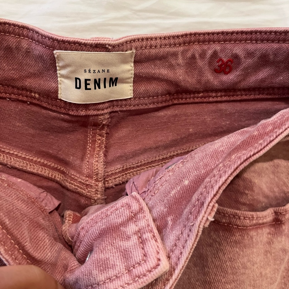 Sezane Le Crop jeans in Rosewood - Picture 5 of 7